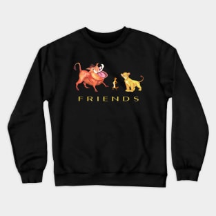 Lion and friends in watercolor Crewneck Sweatshirt